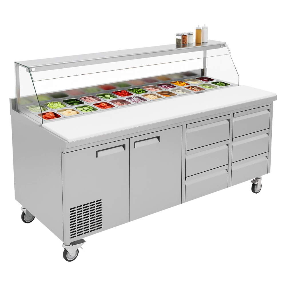 Sandwich And Salad Prep Table