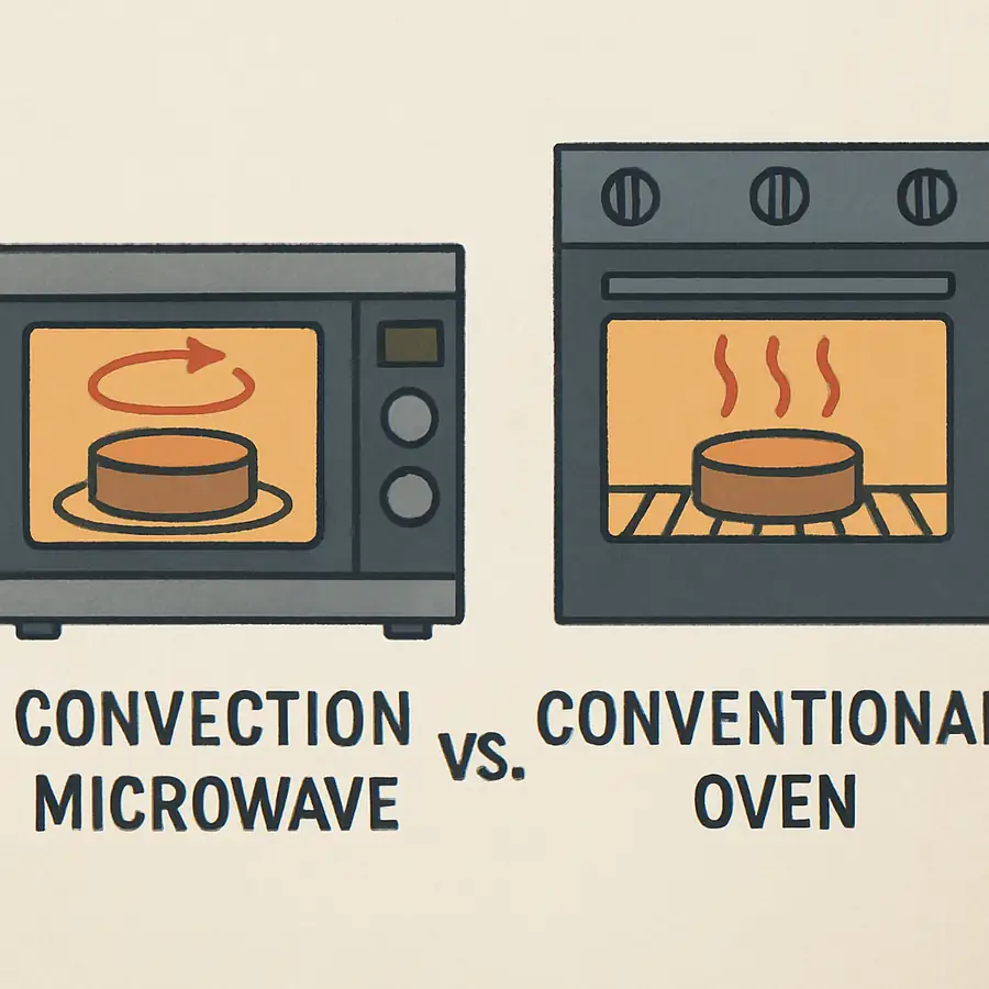 Comparison of convection microwave and conventional oven