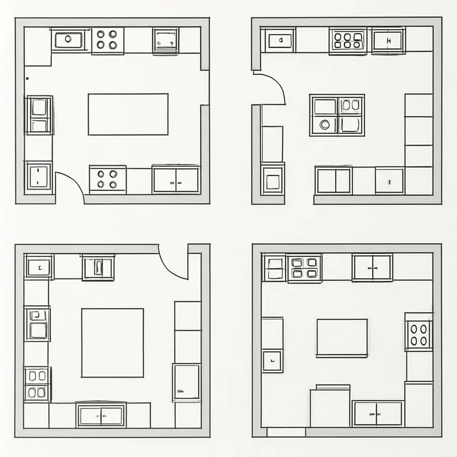 Different commercial kitchen layout designs