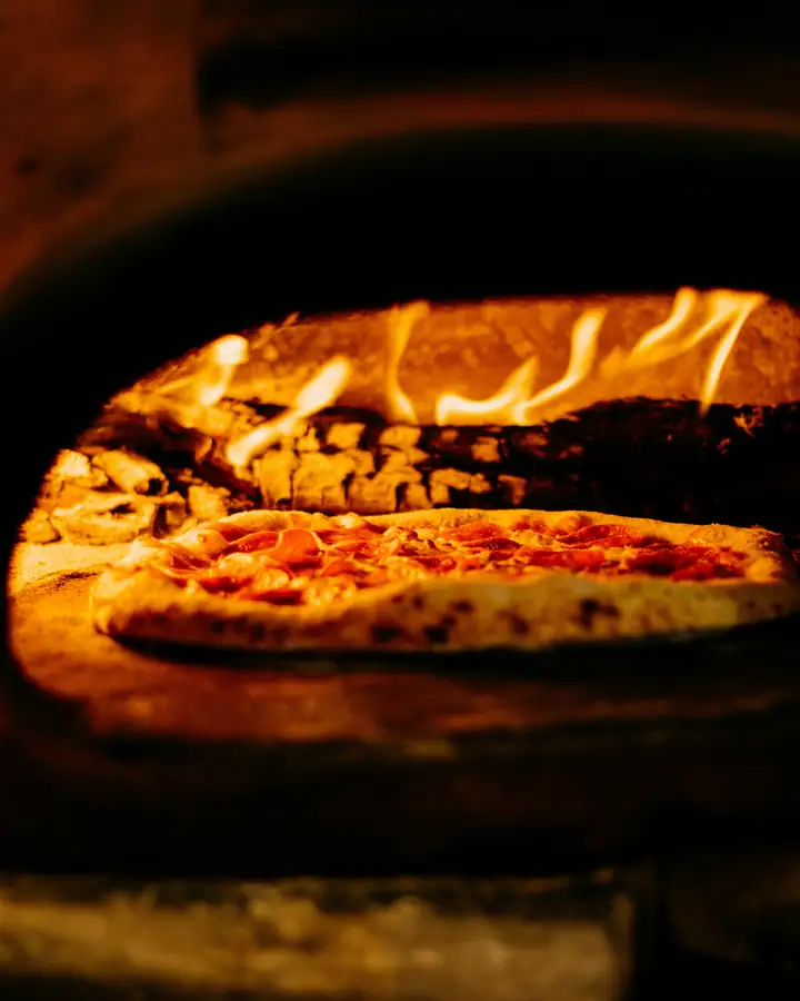 Close-up of a smart pizza oven interface