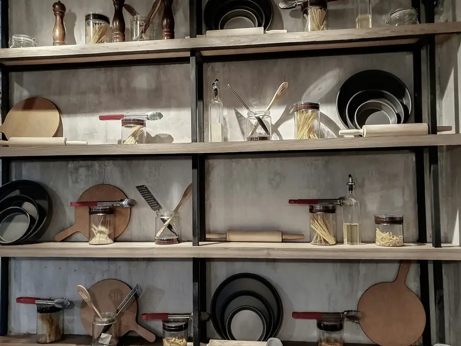 Organized Kitchen Shelving and Storage