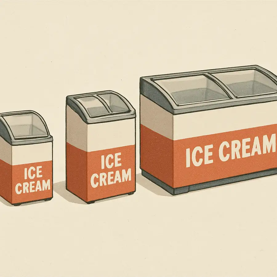 Different Sizes of Ice Cream Freezers
