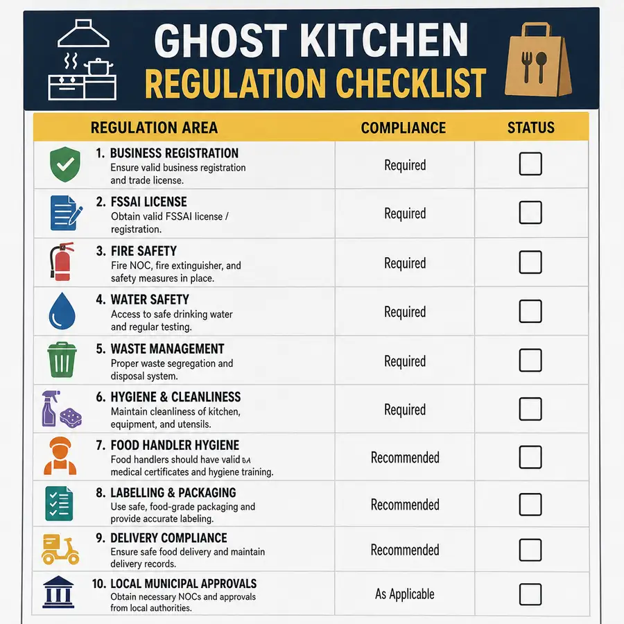 Ghost Kitchen Regulation Checklist