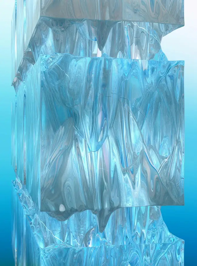 Illustration of ice maker features like digital controls and water filters