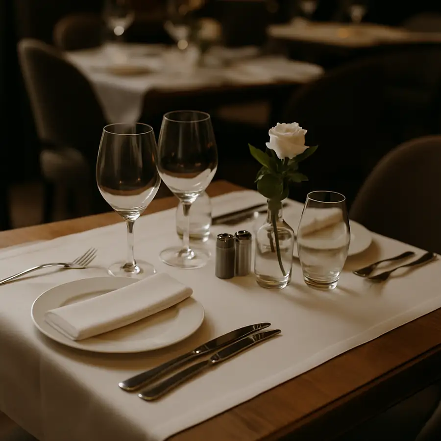 Elegant restaurant table setting