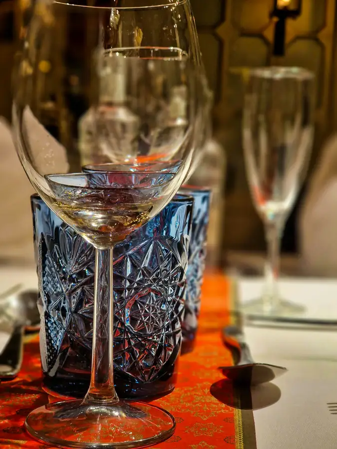 Elegant Commercial Glass Chiller in a Restaurant Setting