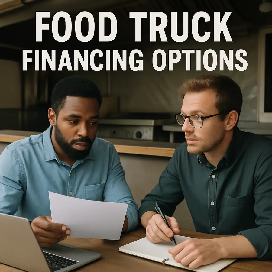 Food truck financing options being discussed by two business partners