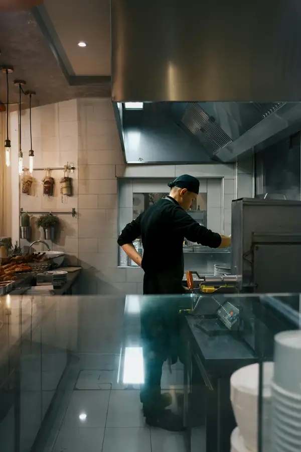 Inspecting used restaurant equipment
