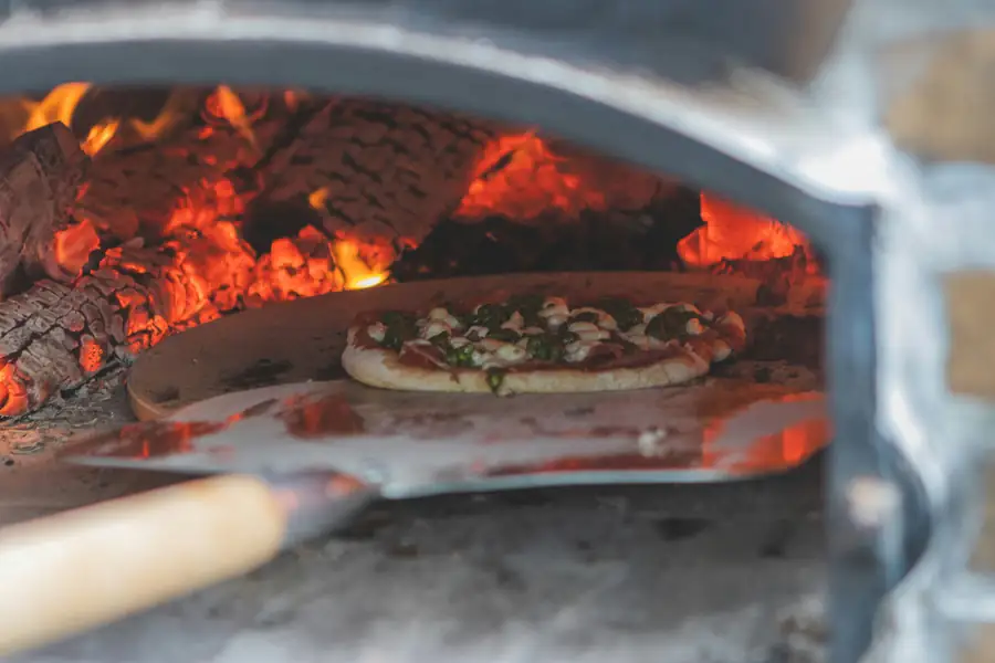 Energy-efficient pizza oven with eco-friendly label