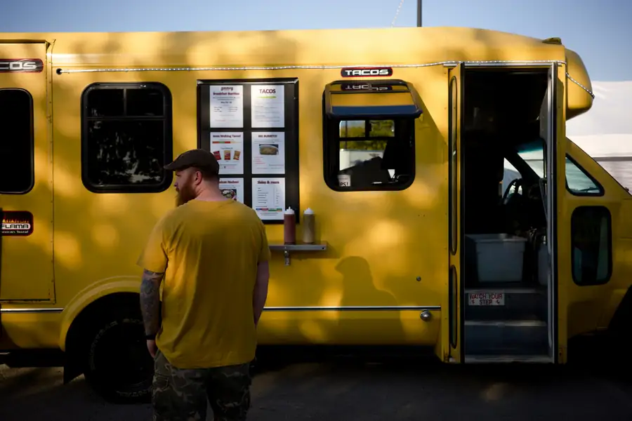Inspecting mechanical parts of a food truck