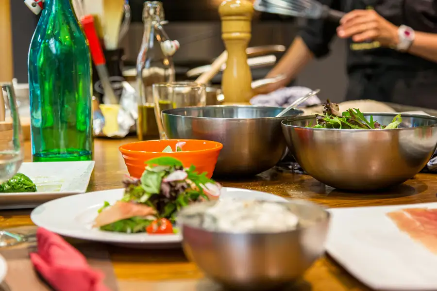 Professional Food Prep Table Setup