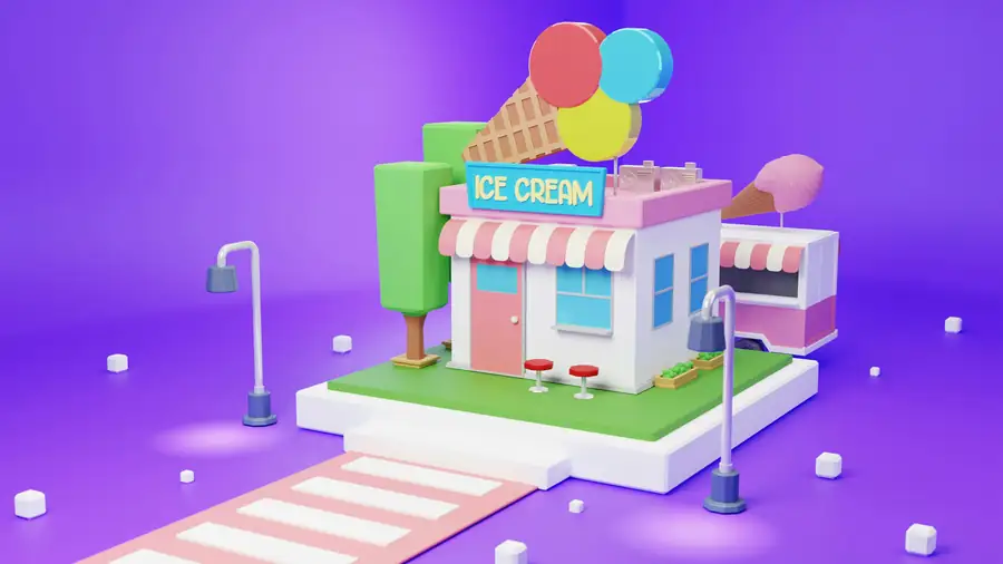Graphic depicting effective marketing strategies for a new ice cream shop
