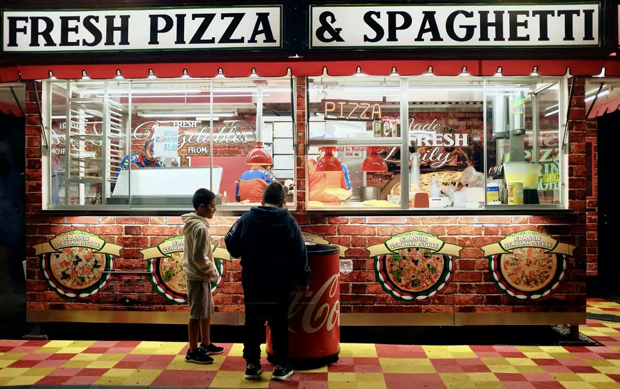 Comparison chart of profit margins between franchise and independent pizza shops