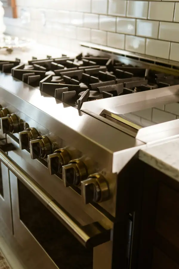 A professional kitchen with leased appliances