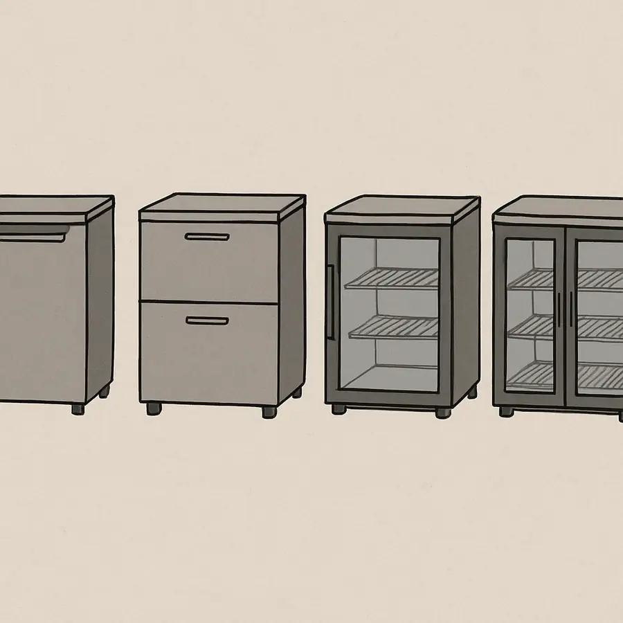Different types of undercounter refrigerators