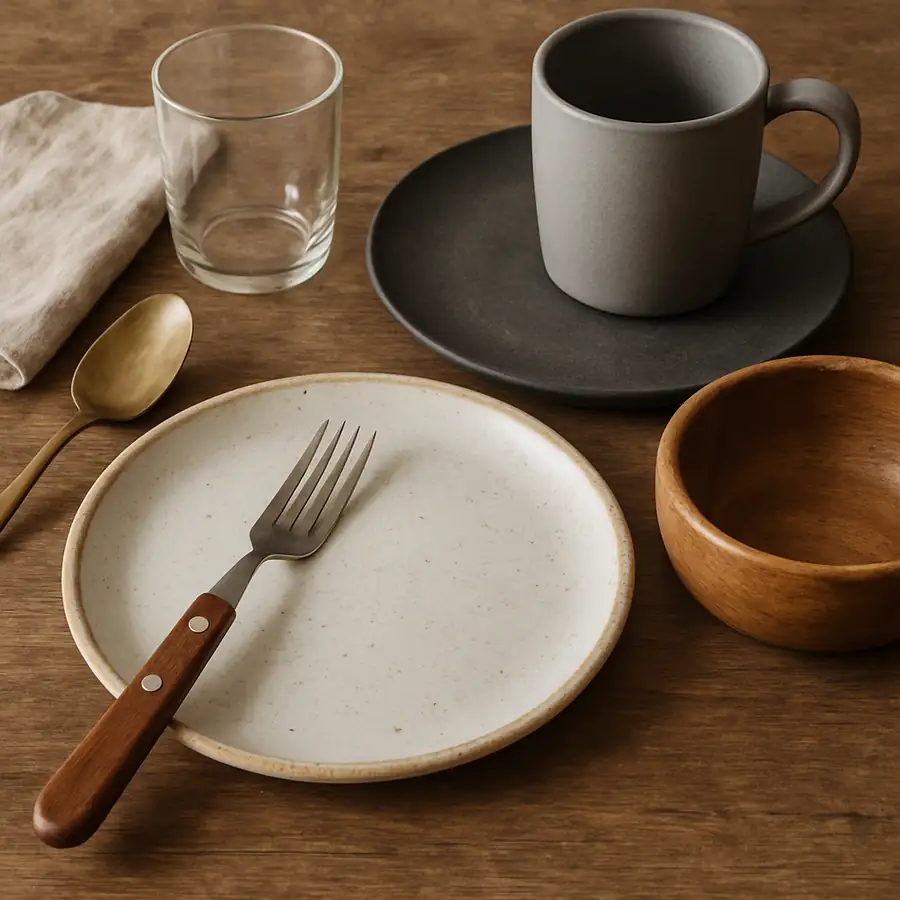 Variety of tableware materials