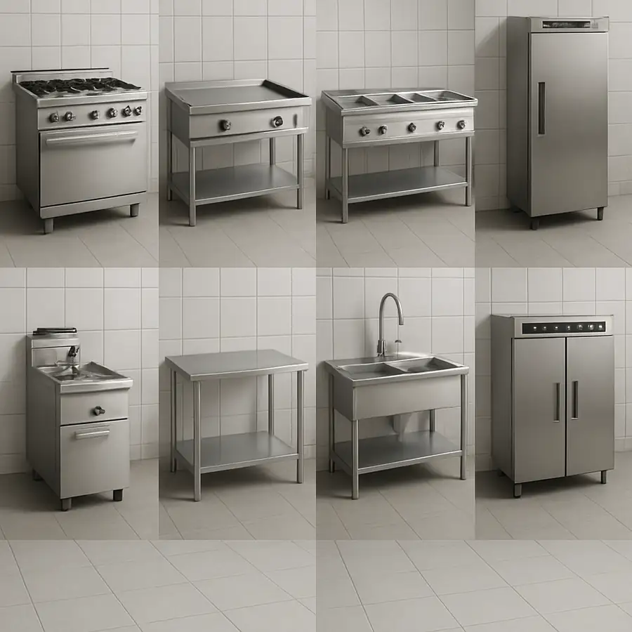 Diverse restaurant kitchen equipment options