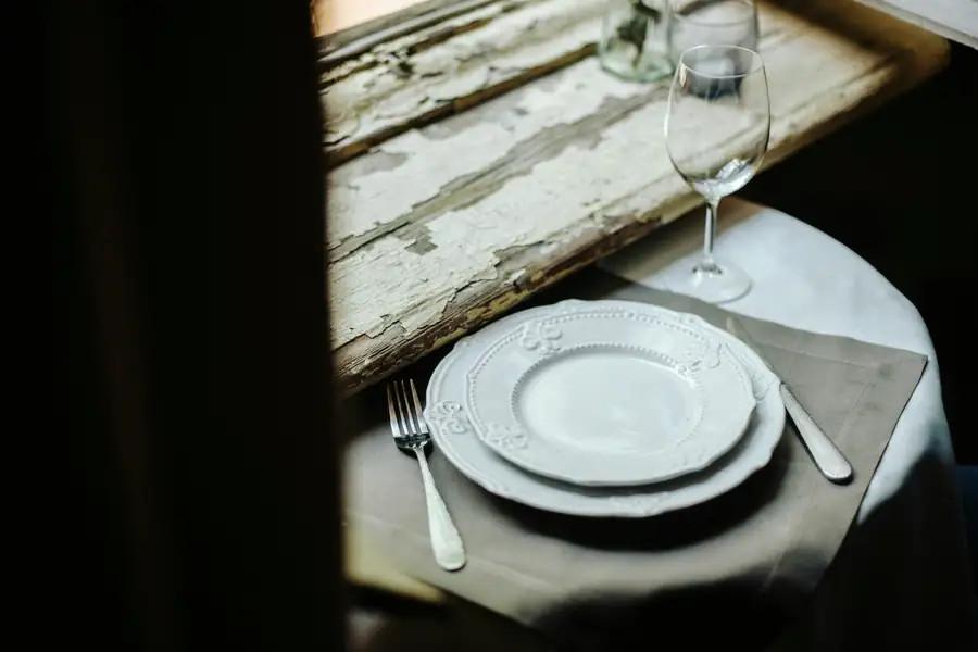 Elegant tableware set for restaurants