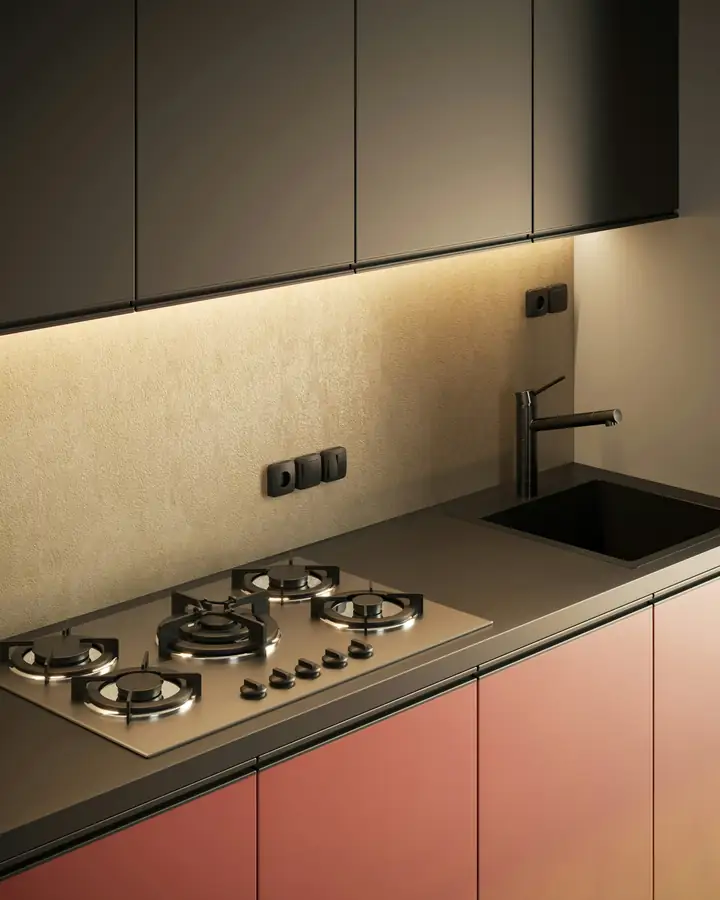Illustration of modern kitchen with 2026 trends