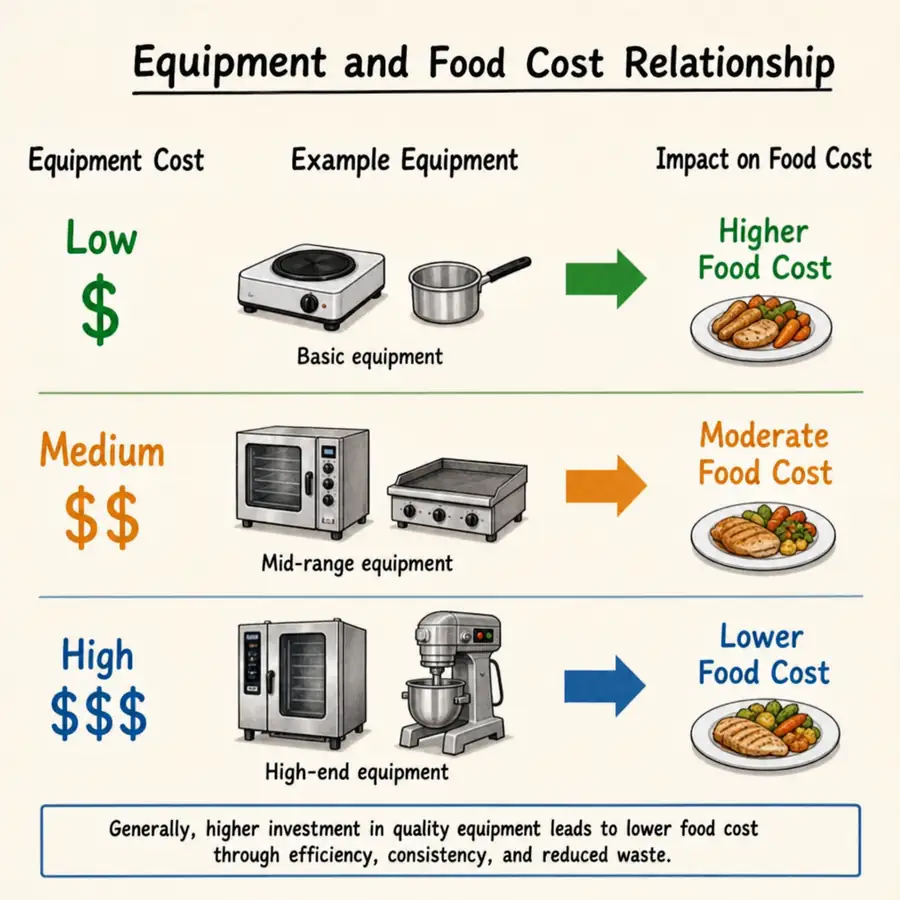 Equipment and Food Cost Relationship
