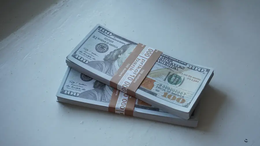 Stack of money with warranty documents