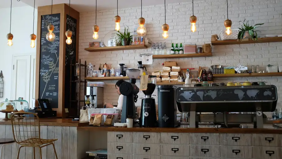 Image of a cafe point of sale system setup