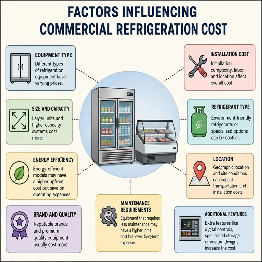 Factors influencing commercial refrigeration cost