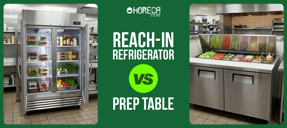 Reach-In Refrigerator vs Prep Table