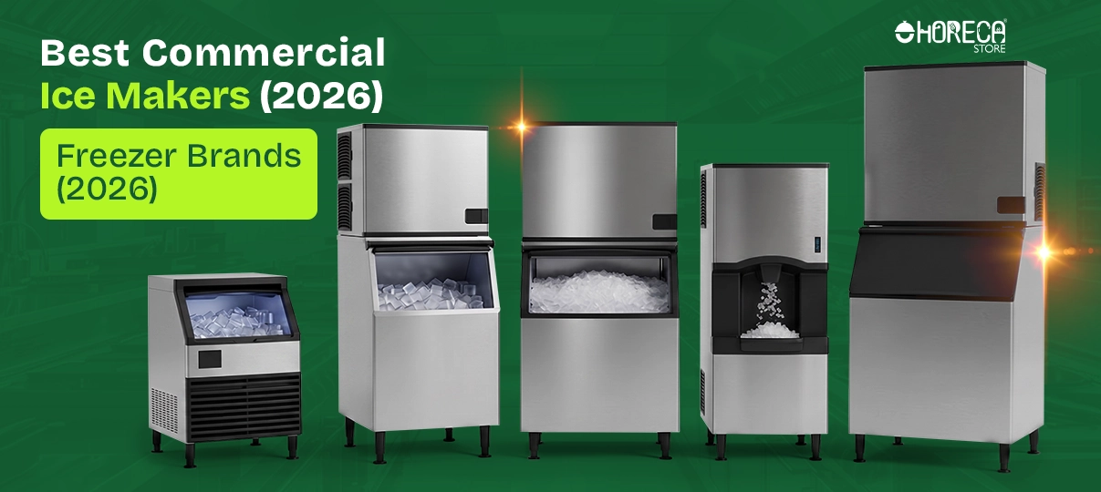 Best commercial ice makers 2026 – modular and undercounter ice machines producing cube and nugget ice for restaurants, bars, and food service operations