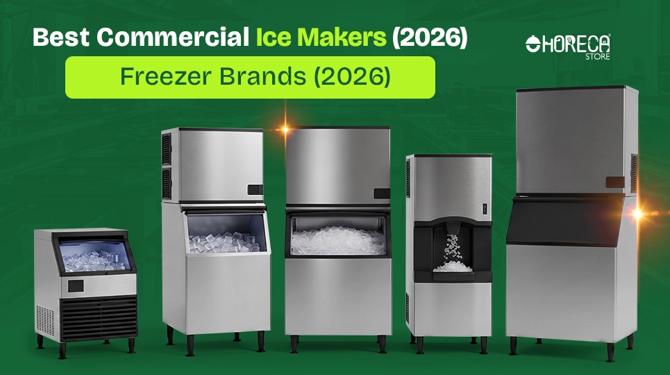 Best commercial ice makers 2026 – modular and undercounter ice machines producing cube and nugget ice for restaurants, bars, and food service operations