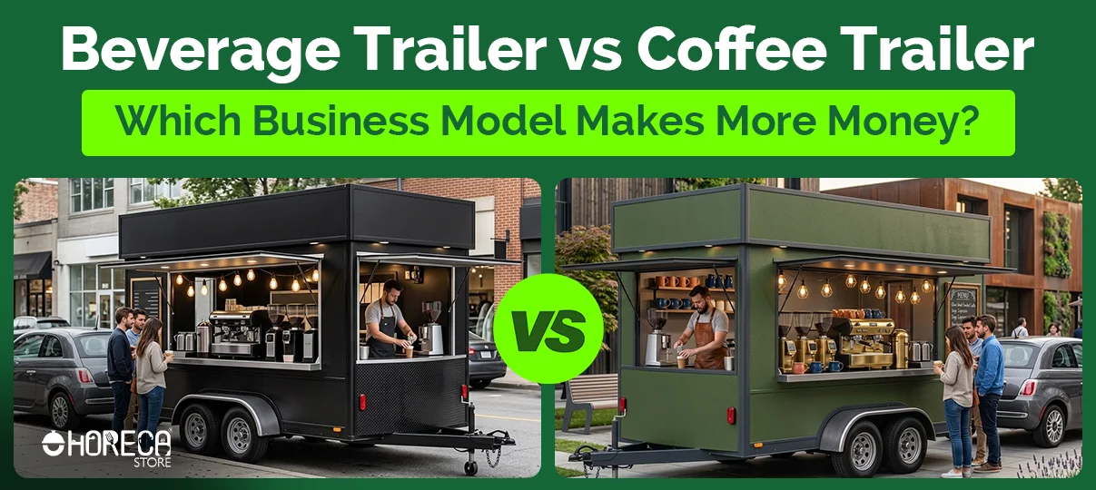 Beverage trailer vs coffee trailer comparison featuring mobile drink and coffee trailers, espresso equipment, and business models for maximizing profits.