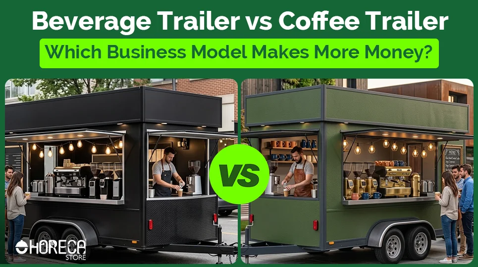 Beverage trailer vs coffee trailer comparison featuring mobile drink and coffee trailers, espresso equipment, and business models for maximizing profits.