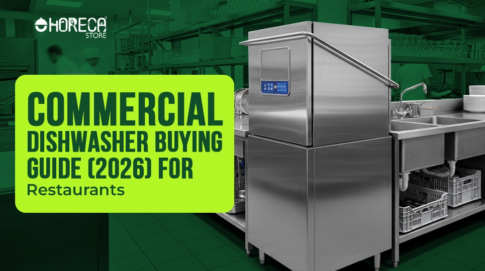 Commercial dishwasher buying guide 2026 for restaurants with stainless steel dishwashing station