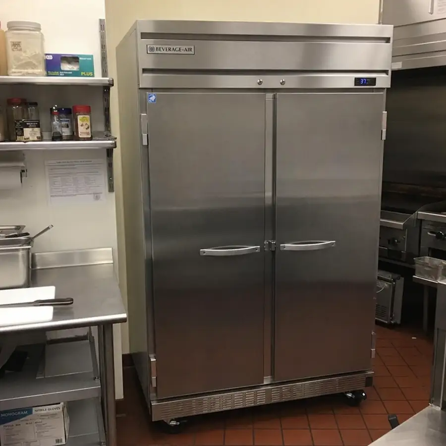 Beverage-Air stainless steel reach-in refrigerator for restaurant and foodservice cold storage