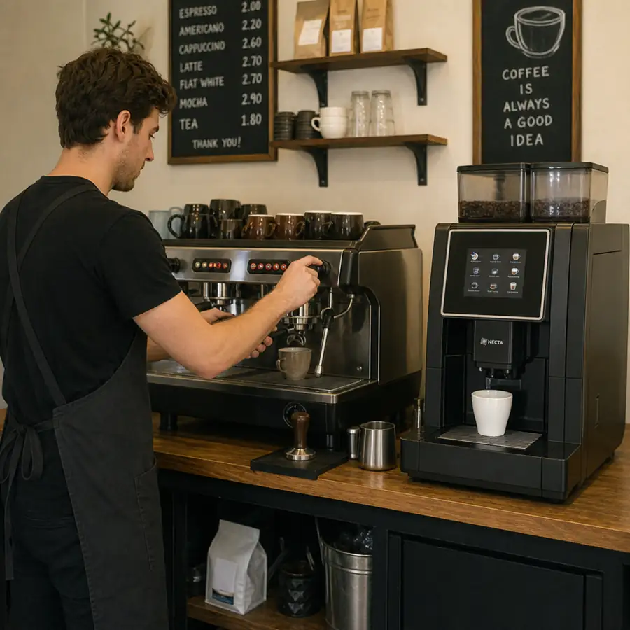 Coffee shop concept planning visual for cafe layout and customer experience