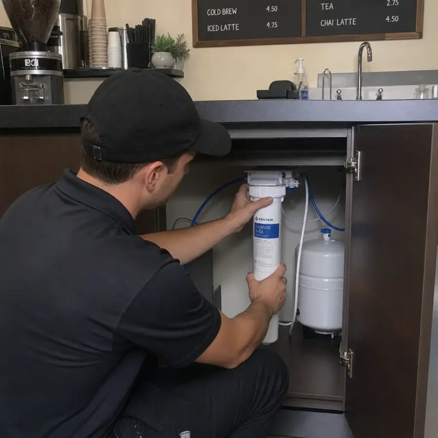 Coffee grinders and brew equipment for a cafe coffee bar setup