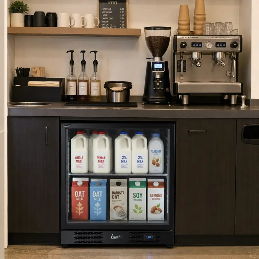 Coffee shop layout, dishwashing, and front-of-house serviceware setup