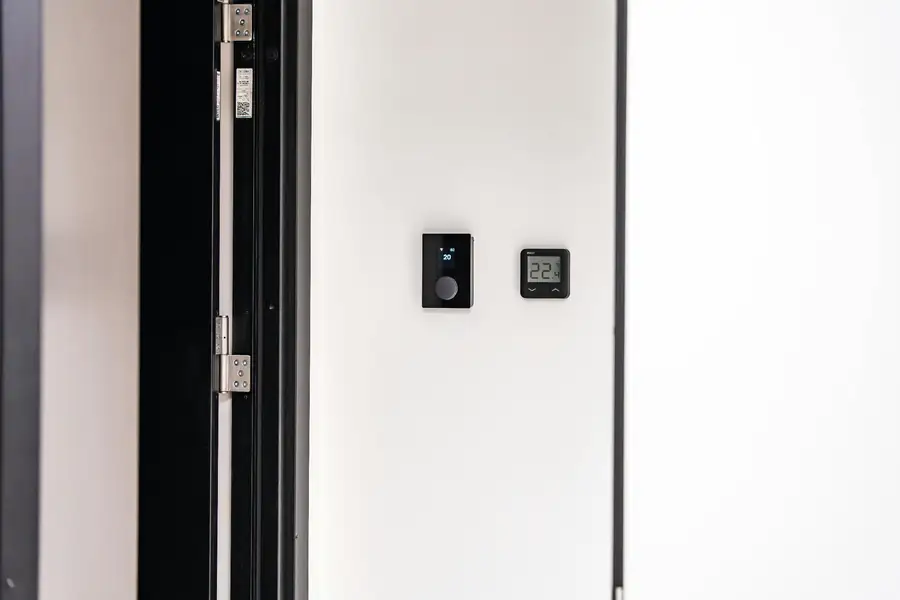 Stainless steel commercial freezer doors highlighting durable build quality