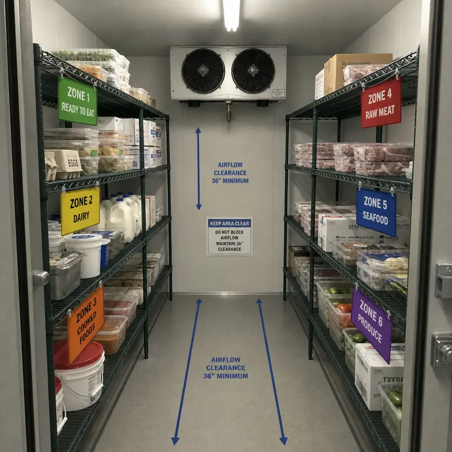 Food prep station with prep tables, sinks, and commercial kitchen tools