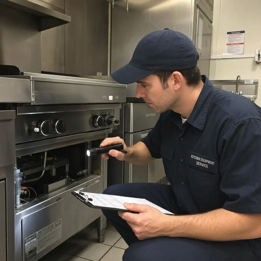 Commercial kitchen appliances including refrigeration and cooking equipment that benefit from warranty coverage