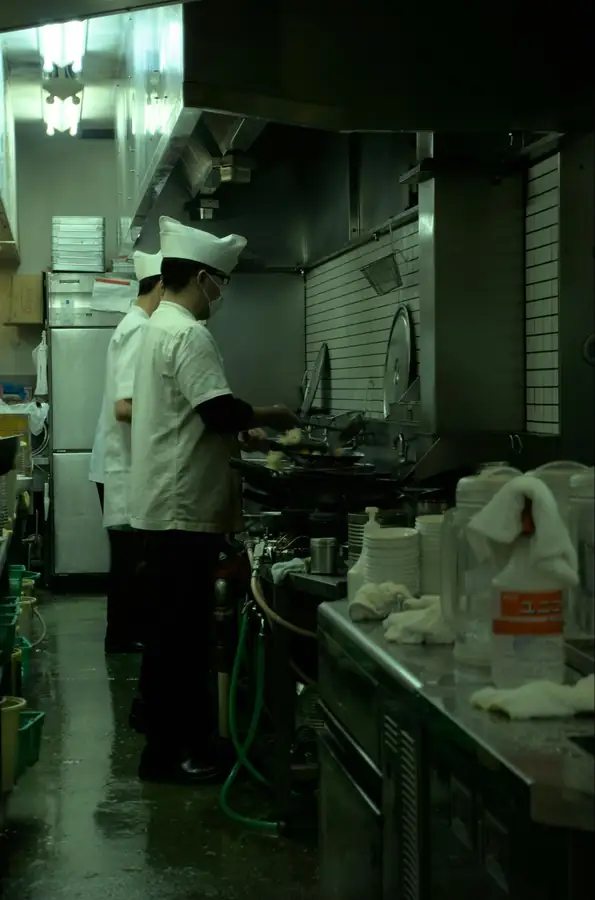 Organized commercial kitchen workflow for maximum staff productivity