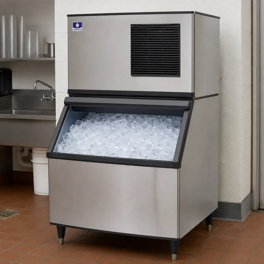 Commercial ice machines and industrial chillers for hospitality ice production