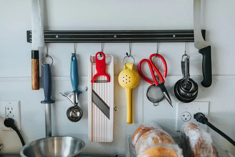 Restaurant spatulas, spoons, tongs, and ladles for cooking and serving