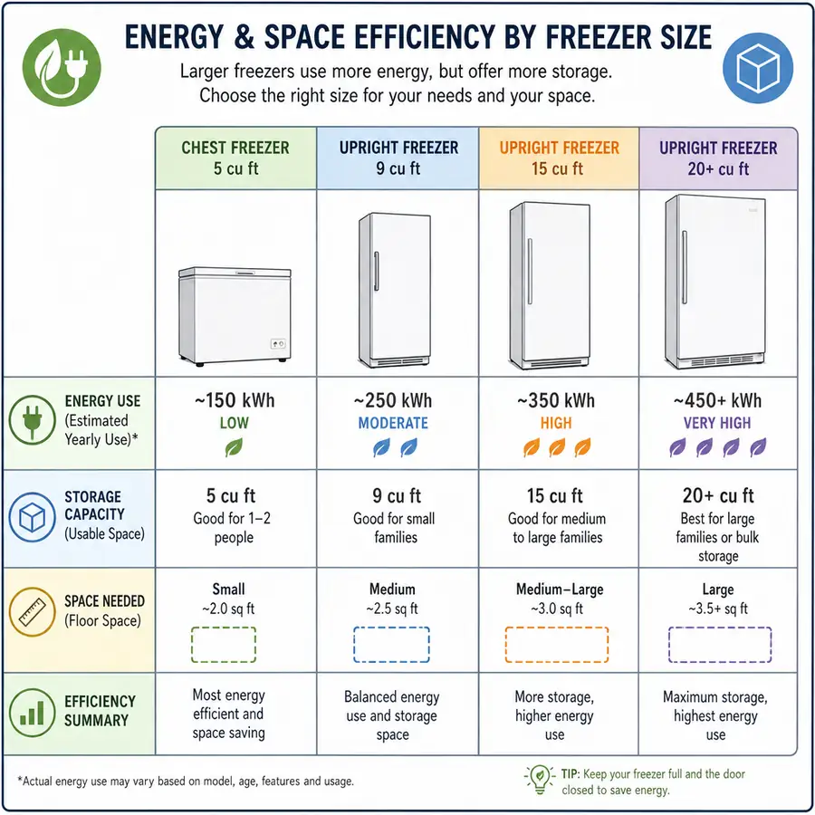 Commercial kitchen cold storage area illustrating why freezer size matters for business efficiency and food safety