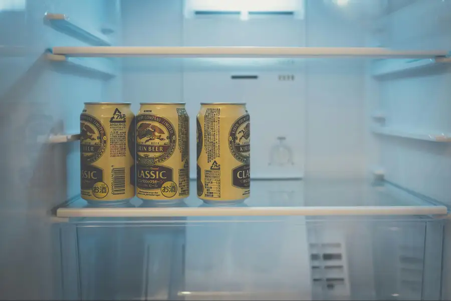 Walk-in fridge exterior showing typical commercial refrigerator dimensions