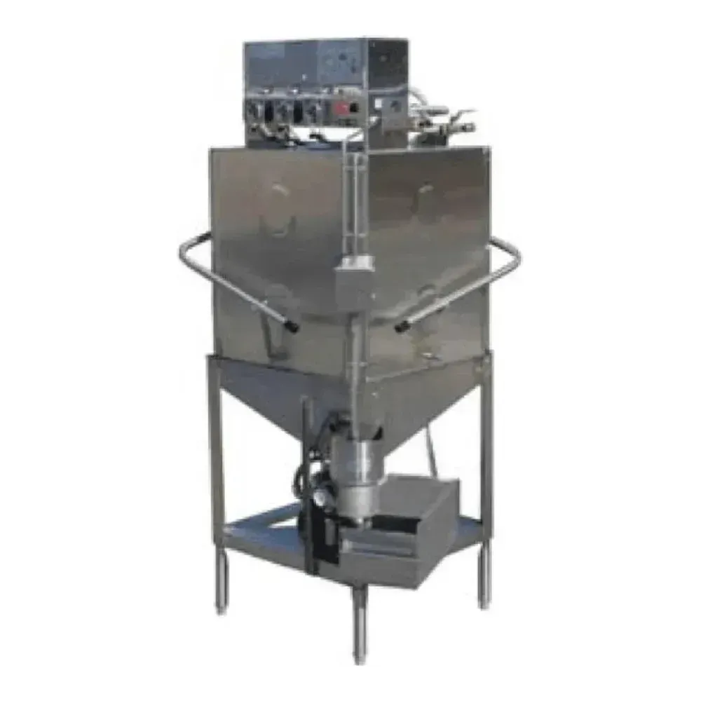 American Dish triple door Energy Star upright dishwasher with single rack in stainless finish, built for high-volume commercial dishroom workflow.