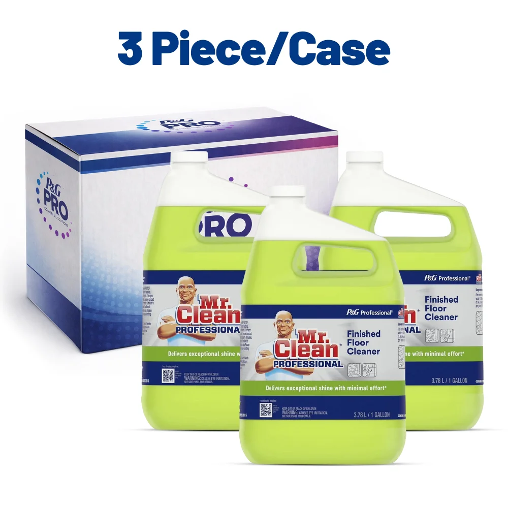 P&G Mr. Clean 1 Gallon Finished Floor Cleaner Liquid, Concentrate, 3/Case