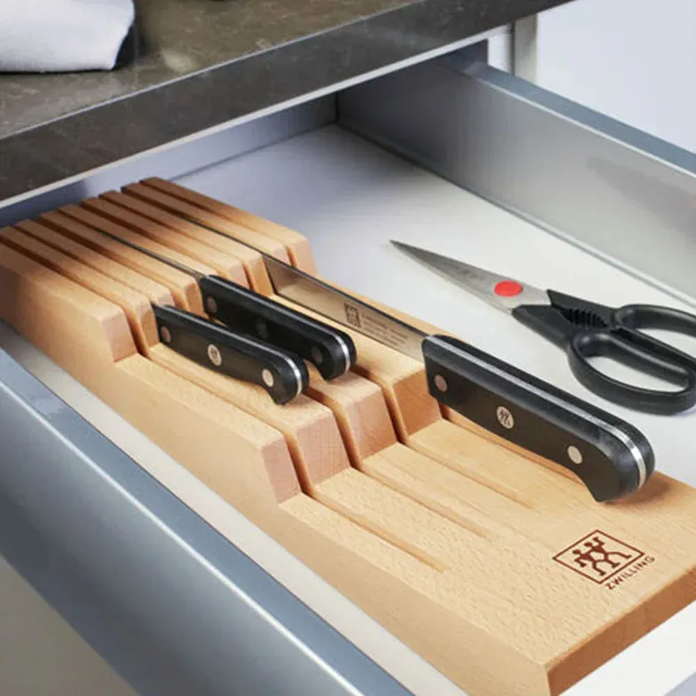 Zwilling 1002309 Drawer Knife Organizer with 8 Slots, Beechwood
