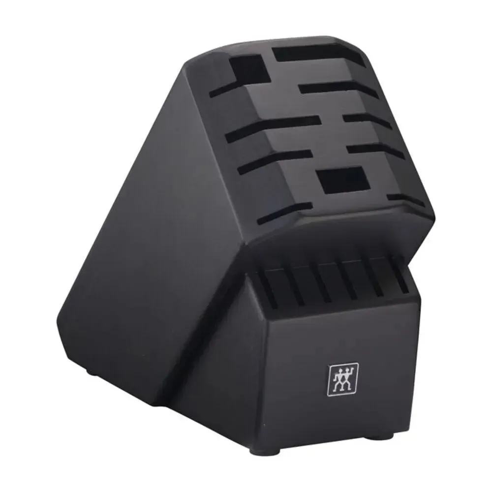 Zwilling 1018591 16 Slot Rubberwood Knife Block Black
