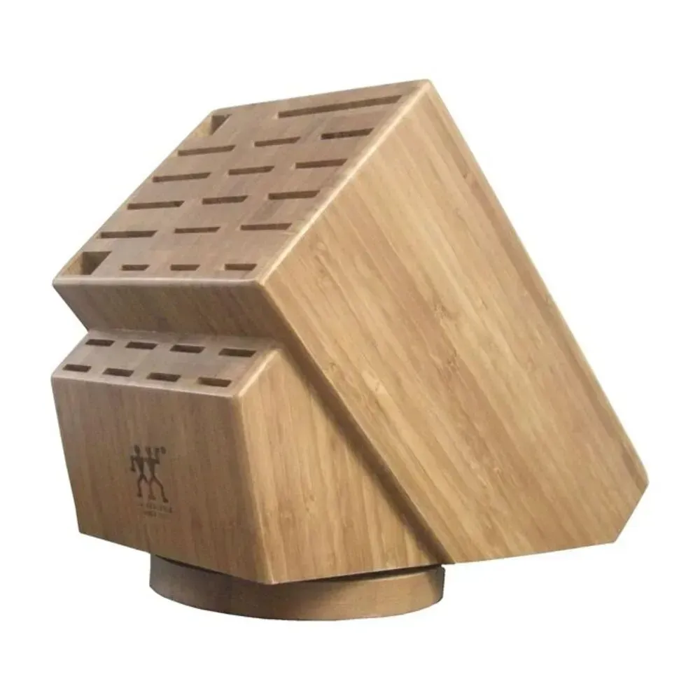 Zwilling 1018615 Storage 26 Slot Bamboo Knife Block with Swivel Base